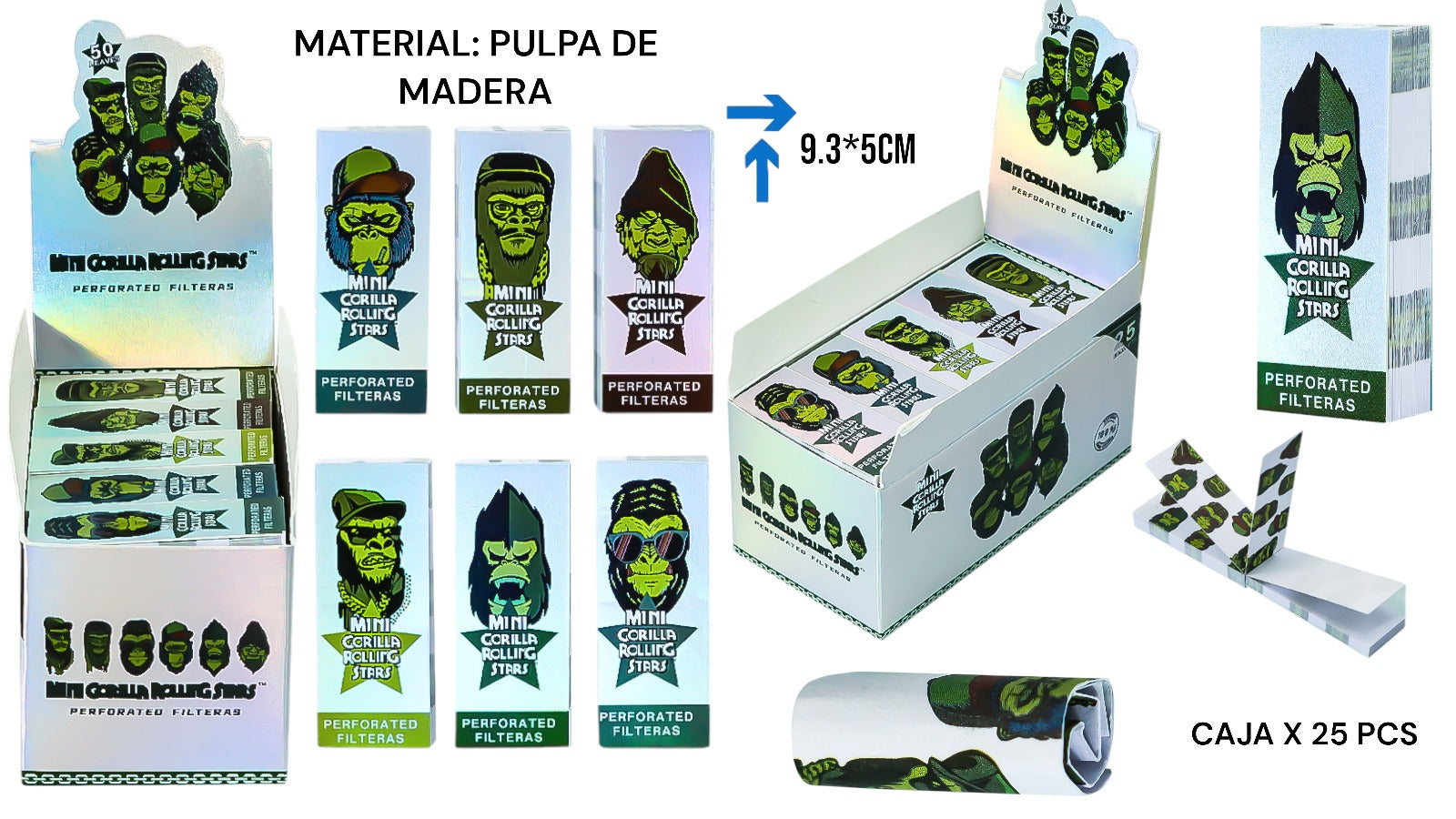 PAPEL FILTRO GORILA STARS (25H*50L) PAPEL FILTRO GORILA STARS (25H*50L)